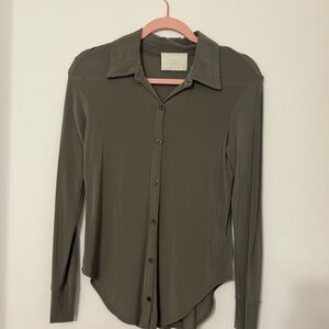 198$ Retail Citizens of Humanity Button Down Shirt – Size S Taupe Gray